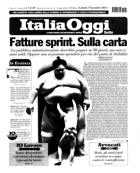 Italia oggi : quotidiano di economia finanza e politica